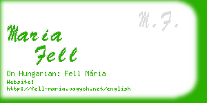 maria fell business card